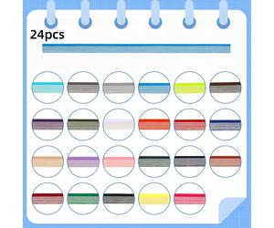 TEMU Kit para Tapas de Pliegue de Encuadernación - 24 Colores, 12 Pulgadas de , para Encuadernación, Decoración, Restauración de , de Manualidades y de Diarios de Cuero