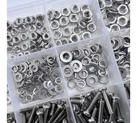 TEMU Kit surtido de 640 piezas de tornillos, tuercas y pernos hexagonales M2, M2.5, M3, M4, M5, sujetadores metálicos para reparación