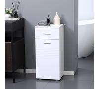 TEMU kleankin Armario Auxiliar de Baño Mueble de Baño de Suelo con Puerta Cajon y Estante Ajustable para Salon Dormitorio 35x30x77, 5 cm