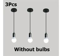 TEMU Lámpara Colgante E27 Minimalista Negra, para Comedor, Bar, Cocina, Baño, Dormitorio, Mesita de Noche, Iluminación de Escaleras (No Bombillas)