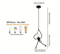TEMU Lámpara colgante nórdica minimalista con - Semiempotrada en techo, adecuada para comedor, dormitorio, cocina, baño, pasillo, de bombilla E27 (bombilla no incluida), pintada, voltaje para