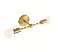 TEMU Lámpara de pared de 2 luces para baño, tocador moderno industrial, lámpara de pared, accesorio de montaje en pared (bombilla no incluida)
