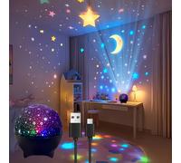 TEMU Lámpara de Proyección de Estrellas, , Dormitorio, Sala de Juegos, Luz Nocturna para - Tema de Fantasía, Instalación de Escritorio, No Requiere Batería, Adecuada para 11 Días Festivos