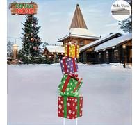 TEMU Letreros Navideños de Jardín 2D Planos, 1 Set de de Regalo de - Plástico Duradero, Decoraciones para Exteriores Tipo Estaca para Navideña 2D