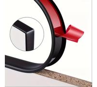 TEMU Listón Autoadhesivo de U TPE para Armarios, Fácil Instalación 5 Metros/196.8 Pulgadas - Acolchado y Duradero, Adecuado para Armarios y Paneles de Madera