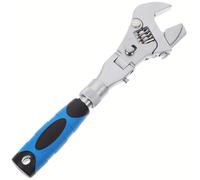 TEMU Llave de ajustable Llaves inglesas ajustables plegables de 180° Llave de torsión ajustable con cabeza 5 en 1 de 10" a 12"
