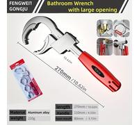 TEMU Llave Flexiwrench, Llave , Llave Universal Ajustable de Cabeza, Llave de Fontanería para Grifo Kohler, Herramienta de Llave para Grifo el Fregadero, Llave de Fontanería para Espacios Estrechos