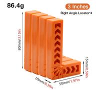 TEMU Localizador de de , 2/4 piezas, regla de para carpintería, regla de línea cruzada, abrazadera de fijación para , regla triangular auxiliar de plástico
