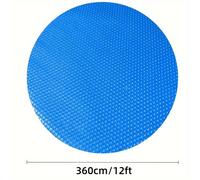 TEMU Lona de cubierta para piscina exterior de PE, cubierta redonda solar para piscina con forma de , película aislante para piscina con