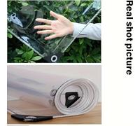 TEMU Lona Transparente de Resistencia con Ojales, Lona de PVC Transparente de Seda 21, 320 G/M² Gruesa Resistente al Desgarro, Adecuada para Camping, Invernaderos de Plantas, Coches, Patios