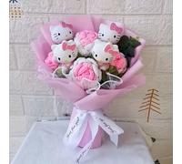 TEMU Los arreglos de rosas artificiales de Sanrio, incluyendo los con Hello Kitty, son ideales para decorar y , como accesorios fotográficos y para ocasiones como Navidad, San Valentín y de la .