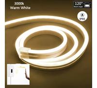 TEMU LQHZMYY Tira de luz LED neón USB de 5V, sensor de inteligente, regulable, flexible, decoración de habitación