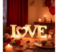 TEMU Luces LED de de 11.8 Pulgadas, Diseño de Alfabeto , Decoración para de , Adornos Colgantes para Porche, Dormitorio, Comedor, Fiestas de y Regalos Románticos