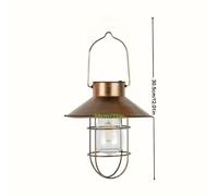 TEMU Luces solares IP65 para exteriores, luces colgantes - Tira de luz solar, bombilla Edison para decorar jardín, patio trasero, porche, patio