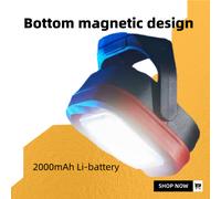 TEMU Luz de trabajo LED de larga duración de 2000 mAh para reparación de automóviles - Batería de litio recargable, irrompible, uso en múltiples (hogar, comercial, camping)