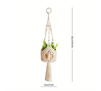 TEMU Macetero Colgante Bohemio - Soporte para Plantas Tejido a con Cuerda de , Cesta de Macetas de 3 Niveles para Interior/Exterior