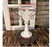 TEMU Macetero de Hierro Desgastado para Exteriores, Estilo , Ideal para Plantas y Suculentas, Adecuado para , Hogar, Uso Interior y Exterior, Soporte para Flores