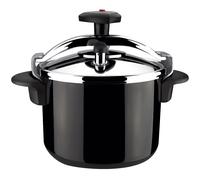 TEMU Magefesa - Tradicional Negra de 6 L, Acero Inoxidable 18/10, Todas las Cocinas, Inducción Total, Cocina Sana, Pomo Rotatorio