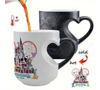 TEMU Mágica: Taza de Cerámica que de Color - Producto con Licencia Oficial. Taza de Cerámica Termosensible, Taza Mágica con Asa de que de Color, 11 Oz/330 Ml, Taza de Café Regalo de Navidad para
