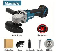 TEMU Mamidw Amoladora Eléctrica Sin Cepillo 125mm/100mm Inalámbrica para Batería de 18V, Herramienta de y Esmerilado para Metal y Madera, Herramientas Sin Accesorios