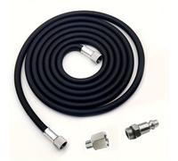 TEMU Manguera de aire trenzada de 6 pies con pistola de pulverización, con conector de 0.64 cm y regulador de para compresor