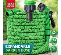 TEMU Manguera de jardín expandible verde de 25-200FT, manguera de agua flexible con 3X y boquilla rociadora de 7 , conector EU a prueba de fugas para de autos, riego de césped y baño de mascotas