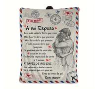TEMU Manta de Franela para - Diseño de en Español, Cubierta de Cama Acogedora para Todas , Regalo para de San Valentín, Hipoalergénica, Sábana
