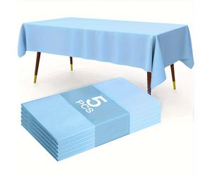 TEMU Mantel Azul Sólido, Mantel Plástico Rectangular Azul , 4.49x6.0 Pies, Mantel Desechable, Ideal para , , Graduaciones, Decoración de Fiestas y Celebraciones