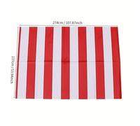 TEMU Mantel de Navidad 1 y a Rayas, Mantel de Plástico a Rayas, Mantel de Carnaval y , Mantel para Banquetes, Picnic y Decoración de Mesa Rectangular, 54" X 107