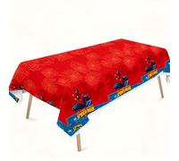 TEMU Mantel Marvel - estampado en PVC | Material de densidad | Cubierta de superficie duradera y fácil de limpiar | Adecuado para decoración del hogar y fiestas | a máquina, plástico, 60-70g/m²