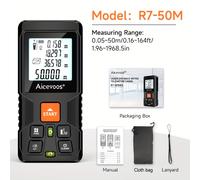 TEMU Medidor de Distancia Láser Digital de Precisión Aicevoos - Medición de Distancias desde 50m 120m, Batería, Empuñadura de Goma, Día del Rey