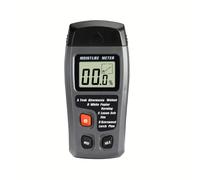 TEMU Medidor de humedad para madera con pantalla LCD digital de dos pines, probador de humedad para materiales de construcción y embalaje de papel