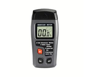 TEMU Medidor de humedad para madera con pantalla LCD digital de dos pines, probador de humedad para materiales de construcción y embalaje de papel