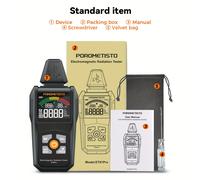 TEMU Medidor EMF de 5 en 1 para detectar la radiación electromagnético, con mediciones precisas en 3 ejes de eléctricos y magnéticos, frecuencias de radio y