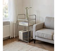 TEMU Mesa Auxiliar con Combinación de de Almacenamiento - Mueble Versátil para , Dormitorio y Oficina, Estructura Metálica que Ahorra , Fácil de , Sin Partes de Madera, Mesa Pequeña para el Hogar