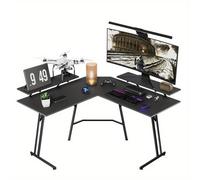 TEMU Mesa de esquina para juegos 120x120 cm, mesa de soporte para monitor, escritorio de computadora para oficina, oficina en casa,