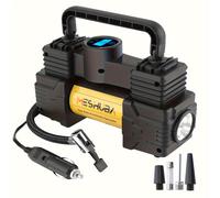 TEMU MESHUBA Inflador de Neumáticos 12V Compresor de Aire Portátil, Bomba de Aire de 150PSI para Neumáticos de Coche con Manómetro Digital para Coche Bicicleta Motor , , Sin Batería