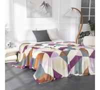 TEMU Microfibra de Franela Con Estampado, para Sofá y Cama Super , Bonita, Acogedora,