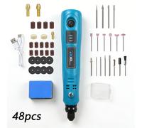 TEMU Mini Herramienta Rotatoria Inalámbrica, Kit de Herramienta Rotatoria de Batería de 3 Velocidades y 3.6V con 48 Accesorios, Herramienta Rotatoria Eléctrica para Pulir, Grabar, Bricolaje, Etc.