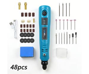 TEMU Mini Herramienta Rotatoria Inalámbrica, Kit de Herramienta Rotatoria de Batería de 3 Velocidades y 3.6V con 48 Accesorios, Herramienta Rotatoria Eléctrica para Pulir, Grabar, Bricolaje, Etc.