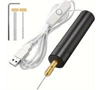 TEMU Mini máquina de esmerilar eléctrica multifuncional para el hogar, herramienta de perforación de perlas para manualidades DIY, mini taladro eléctrico