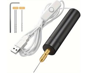 TEMU Mini máquina de esmerilar eléctrica multifuncional para el hogar, herramienta de perforación de perlas para manualidades DIY, mini taladro eléctrico