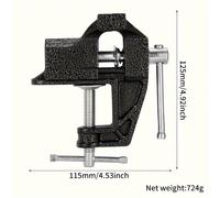TEMU Mini pinza de mesa, pequeña prensa de , nueva pinza de fundición para fabricación, joyería, , manualidades, construcción, reparación, herramienta portátil de tornillo de
