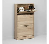 TEMU MOBLEKIT | Zapatero 3 Niveles 60×24×115 cm Color , Mueble Zapatero con Puertas Abatibles, Organizador de Zapatos para Entrada Recibidor, Mueble Almacenaje Calzado