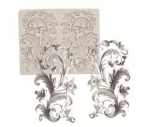 TEMU Molde de silicona con diseño de relieve floral, molde para hacer dulces, chocolate, pasteles, de arcilla de resina, herramienta de decoración para el hogar