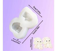 TEMU Molde de silicona de 2 de amor para de la , y diversas fiestas, para hacer chocolate, dulces, galletas y fondant de Pascua