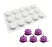 TEMU Molde de silicona diseñado para crear tartas de mousse, dulces, pasteles, chocolates, cupcakes, gelatinas, pudines y decoraciones de pasteles, con un diseño de piedra 3D con 15 cavidades