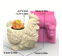 TEMU Molde de silicona para macetas de , animal, pollo, , resina epoxi, de suculentas, molde de silicona, molde de hormigón, molde de yeso