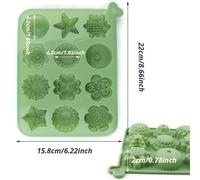 TEMU Molde de silicona para pastel con 12 formas de flores diferentes para hacer chocolates, pudines, decoraciones , jabones, velas, hielo de frutas y más
