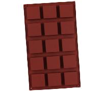 TEMU Molde de silicona para pastel con cuadrado de 15 cavidades, Molde 3D cuadrado para mousse, Molde francés para pastelería para chocolate, brownie, pastel, gelatina, de helado